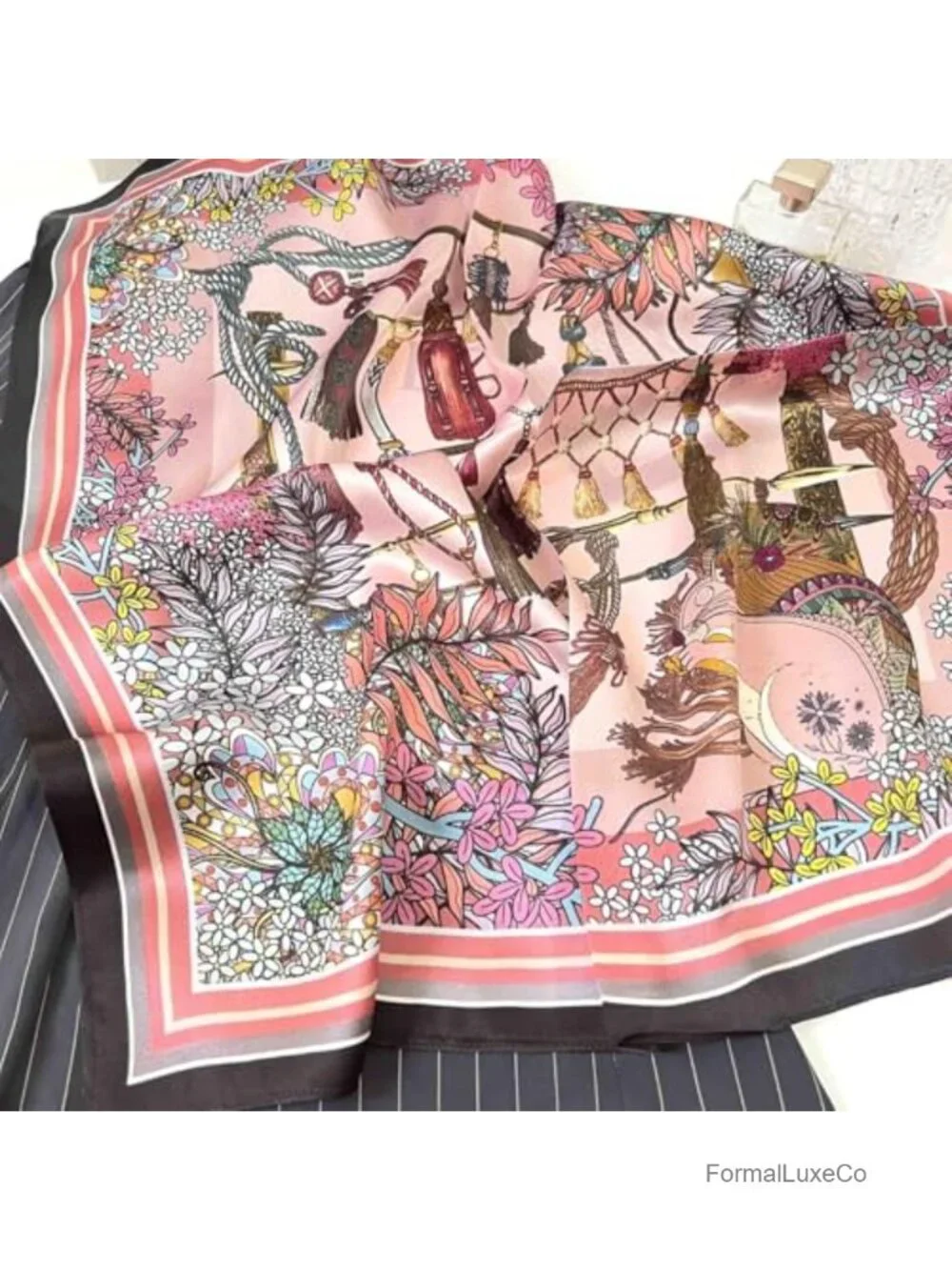 100% Pure Mulberry Silk Square Scarf 26x26 Neckerchief Hair Scarf Gift Packed